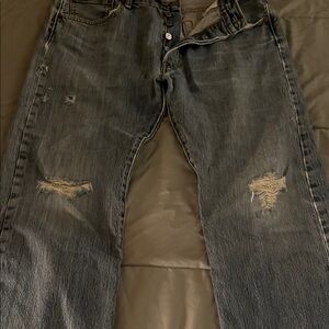 Levi's Relaxed Fit Distressed 501 Jeans